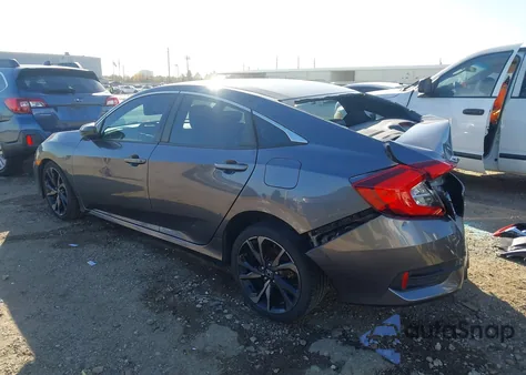 2020 Honda Civic Sport z USA, uszkodzony, nr VIN 2HGFC2F84LH589713